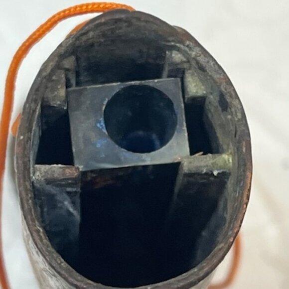 VTG Diecast Metal Bronze Knee High Laced Fashion Boot Pencil Sharpener 4" Tall - Picture 7 of 10